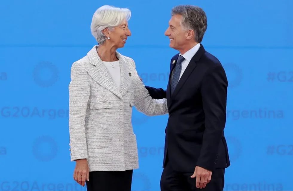 Mauricio Macri y Christine Lagarde. (AP).