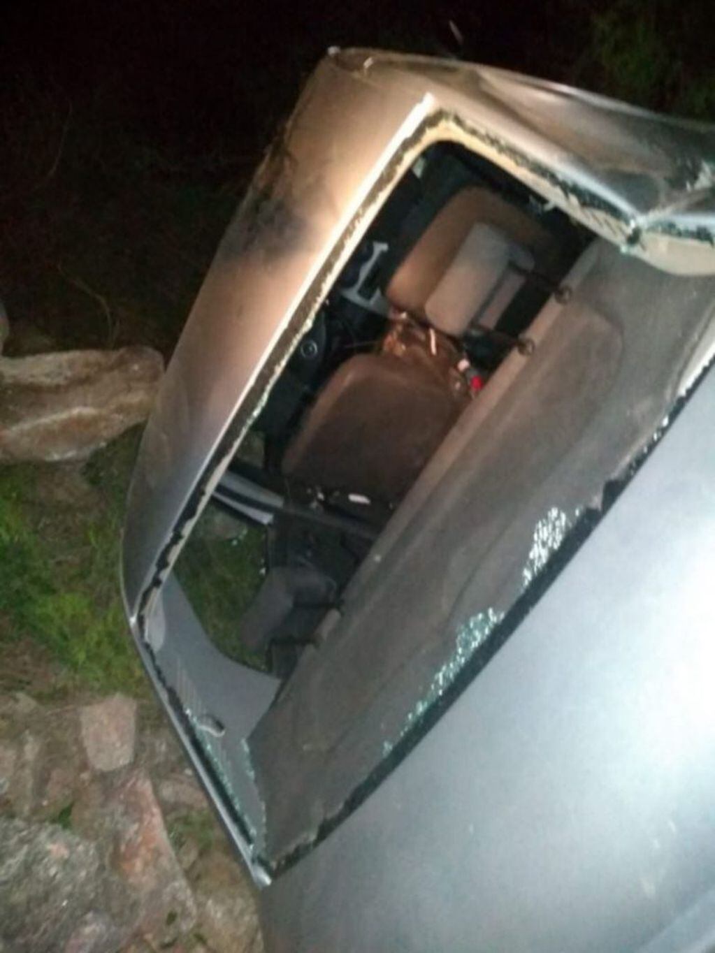 El renalut logan cayó al vacio, aparentemente su conductor quiso suicidarse