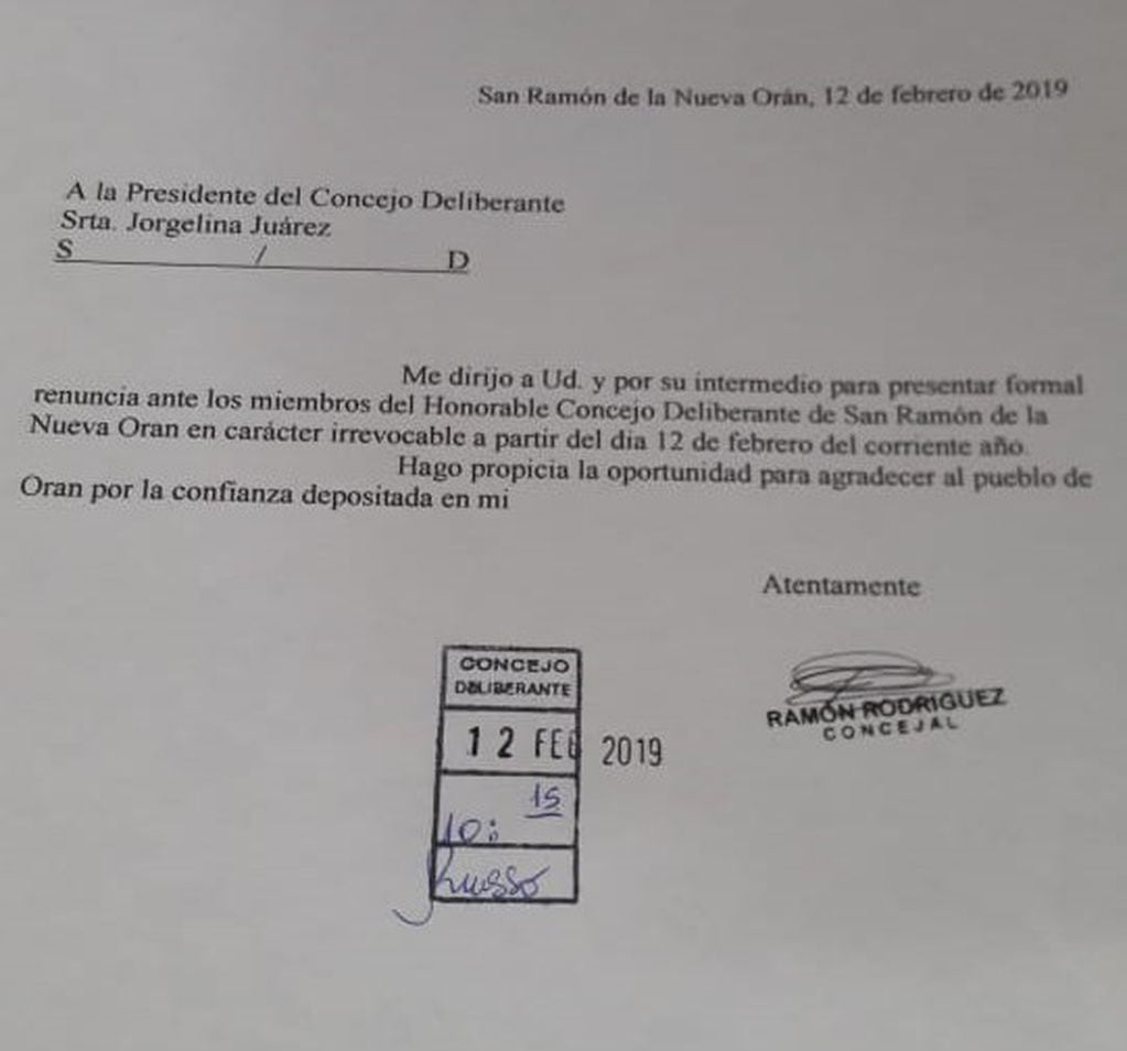 Renuncia Ramón Rodríguez. (Web)