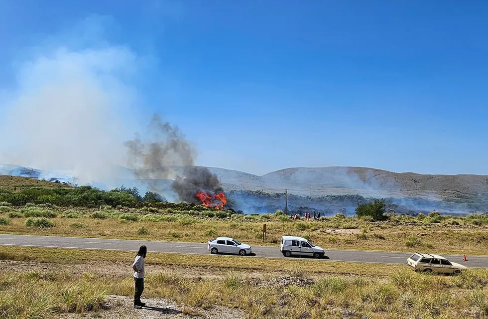 Incendio forestal en Villa Ventana