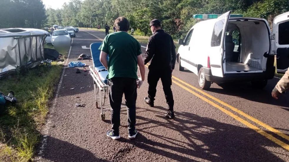 Dos fallecidos tras un siniestro vial sobre la ruta 3 en Cerro Corá.