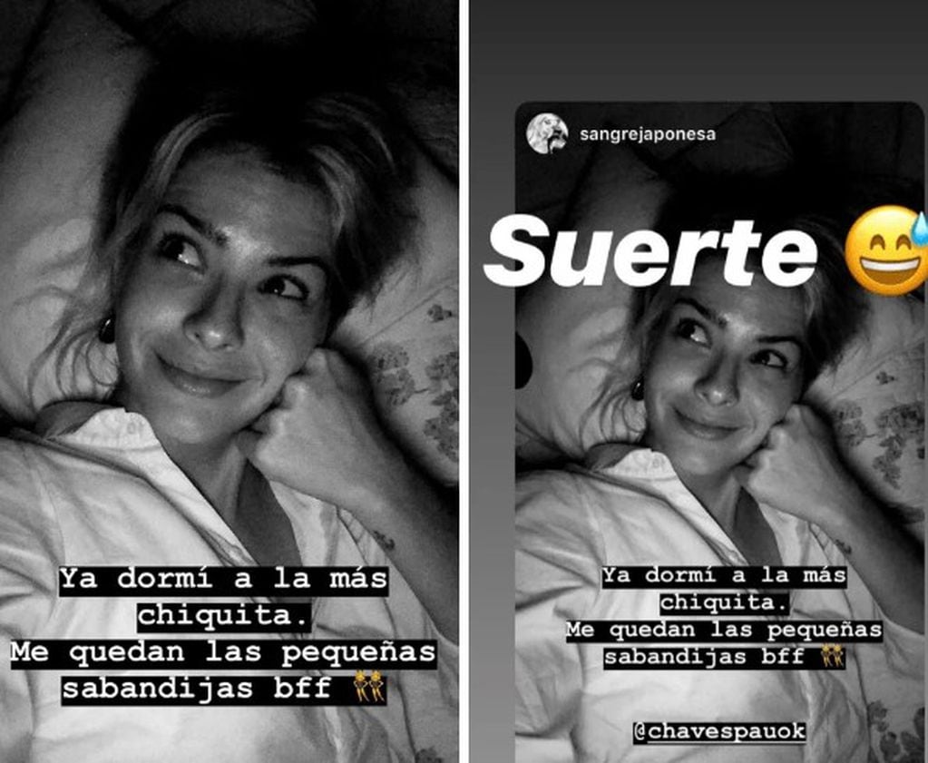 La China Suárez contó en Instagram que su hija mayor y la hija de Paula Chaves no se querían dormir