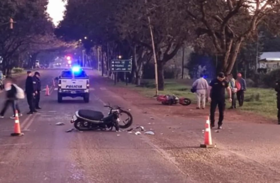Aparatoso accidente de motos dejó un saldo de tres heridos en San José.