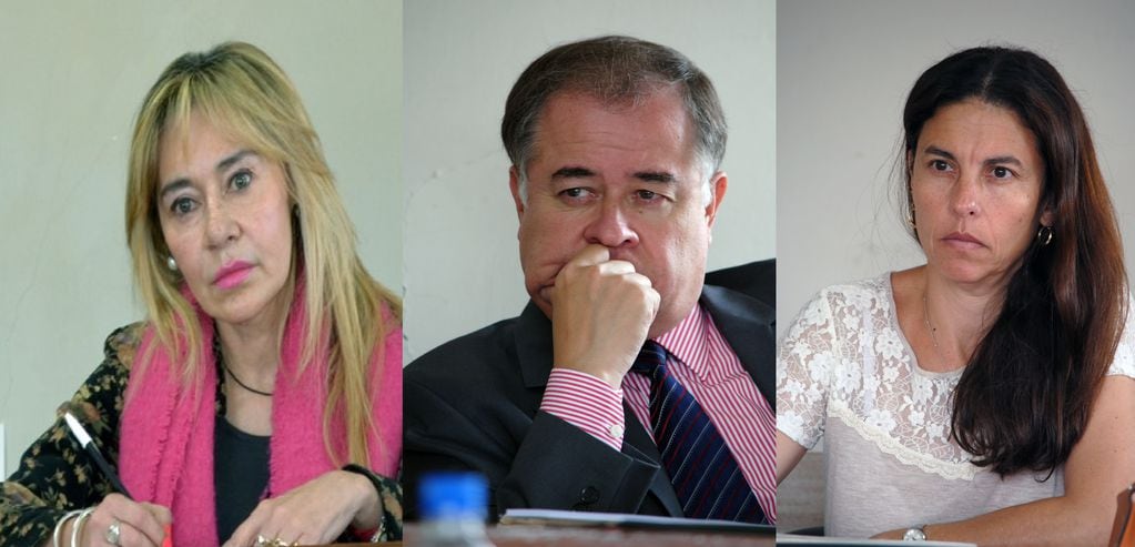 Jueces integrantes del Tribunal Criminal n° 2 de Jujuy, Margarita Nallar, Luis Kamada y Cecilia Sadir.