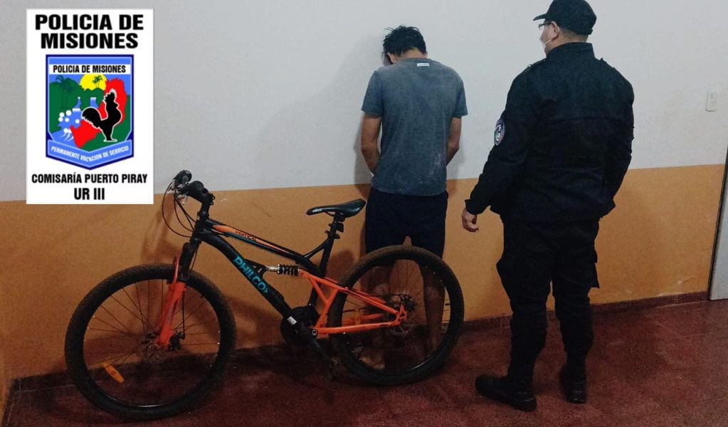Quedó detenido tras sustraer una bicicleta en Puerto Piray.