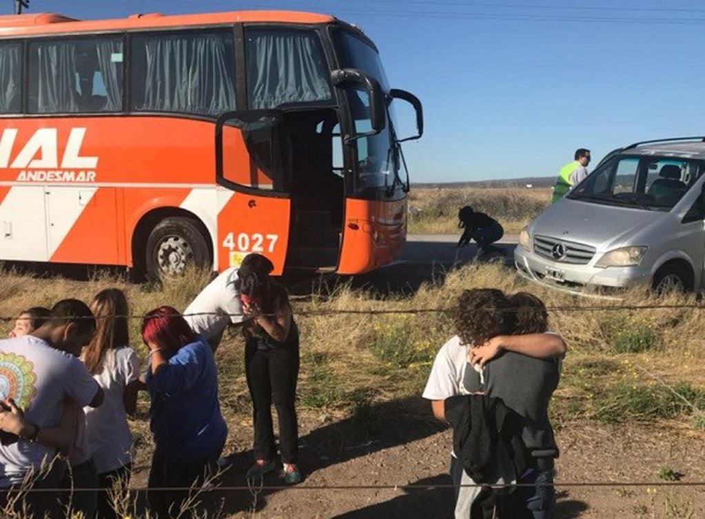 Simulacro de un accidente vial en Mendoza.