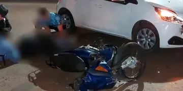 Accidente vial en Eldorado dejó a un motociclista herido