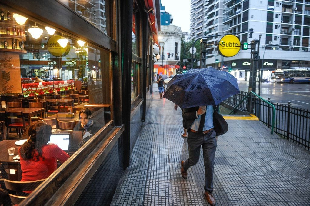 Lluvia y tormenta en la Ciudad de Buenos Aires. Foto: Federico López Claro