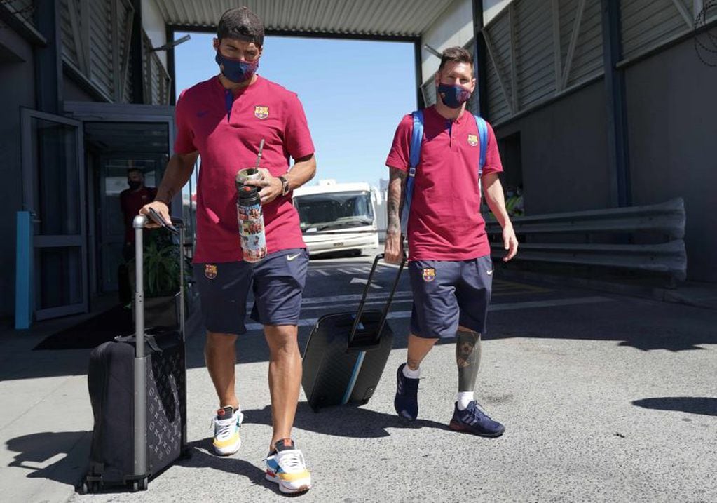 Luis Suárez y Lionel Messi (Foto: TyC Sports)