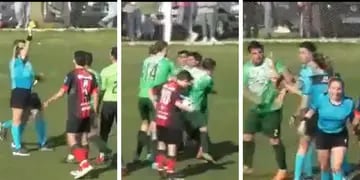 Terrible agresión de un jugador del Club Garmense a una árbitro en pleno partido