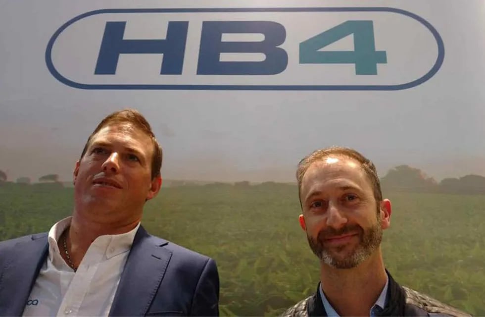 INNOVADORES. Martín Mariani, gerente de Verdeca; y Federico Trucco, CEO de Bioceres; entusiasmados ante la aprobación del gen HB4 en China. (LA VOZ)