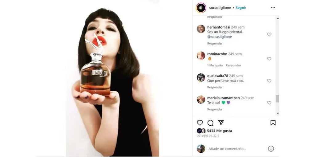 Sofía Gala muestra su perfume favorito