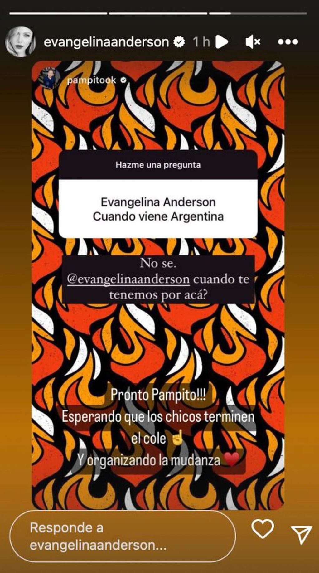 Pampito fue quien dio a conocer los motivos que demoran el arribo de Evangelina Anderson a la Argentina.