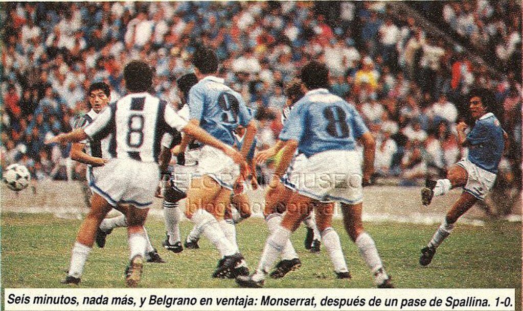 El Diablo Monserrat puso el 1-0 ante Talleres en el clásico de 1992