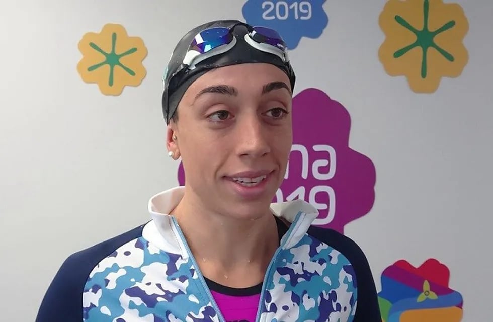 Julia Sebastián, nadadora santafesina en los Juegos Panamericanos de Lima 2019. (Deporte Argentino)