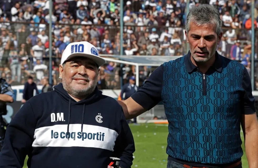Gabriel Pellegrino ganó las últimas elecciones con el apoyo de Maradona. (Foto: ALEJANDRO PAGNI / AFP)