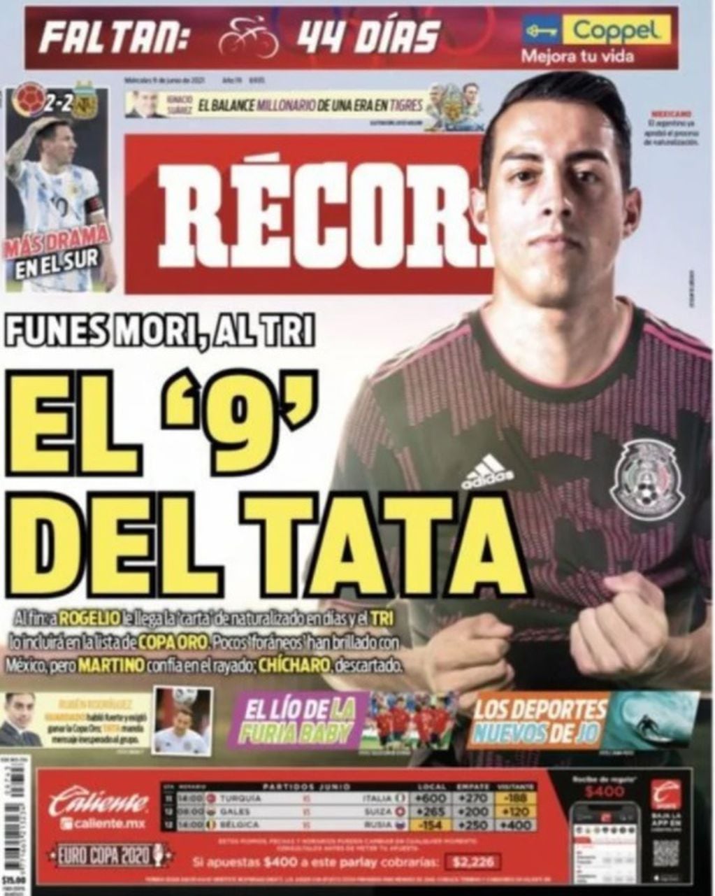 El delantero mendocino que juega en Monterrey, Rogelio Funes Mori está a un paso de jugar en la Selección de México que dirige el "Tata" Martino.
