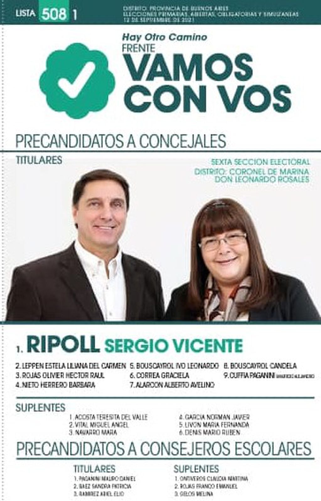 Sergio Ripoll es el primer candidato a concejal de Vamos con Vos.