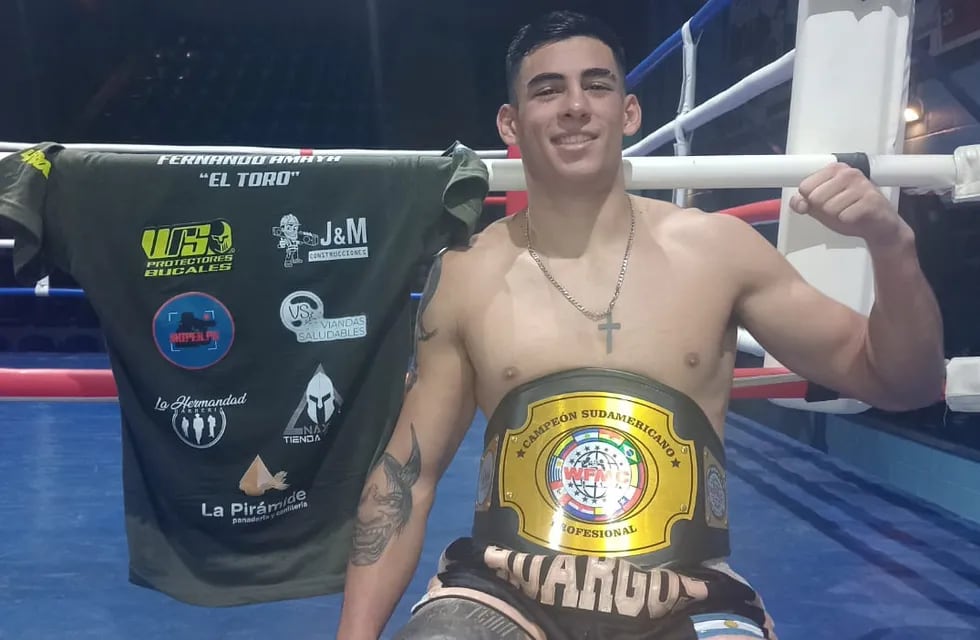 "El Toro" Amaya es campeón Sudamericano de K1, kickboxing de la WFMC .