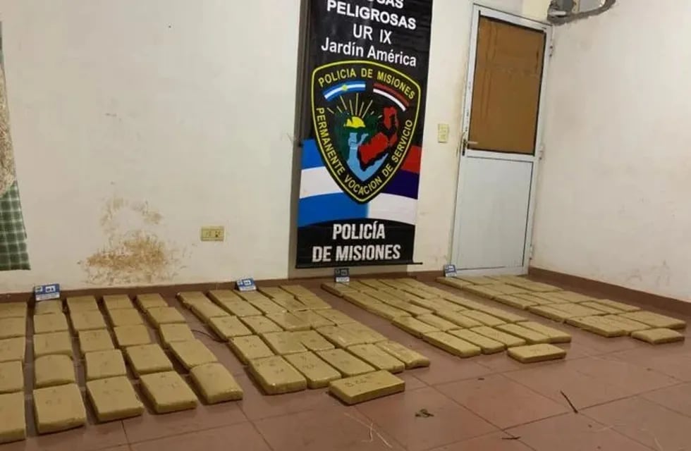 Más de cien kilos de marihuana fueron incautadas en General Urquiza.