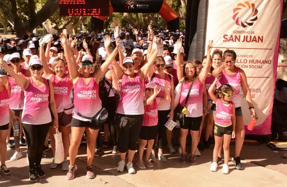 La mujeres presentes: 7000 sanjuaninas participaron de una nueva edición de la maratón por el "Mes de la Mujer".