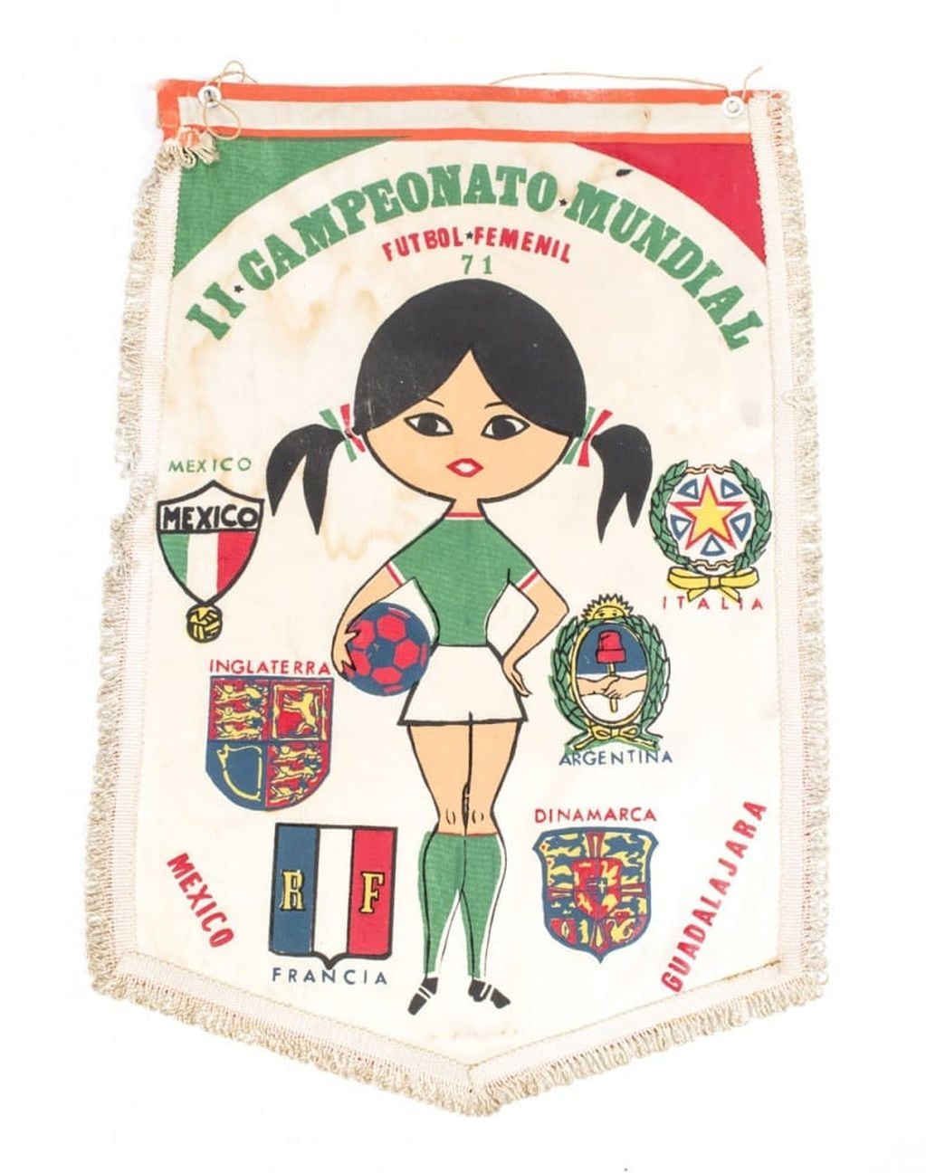 El banderín del Mundial de México 1971.