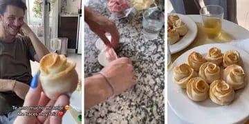 Sorprendió a su novia con empanadas en forma de rosas: cómo hacerlas paso a paso