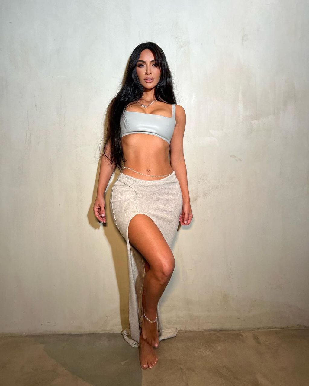 Kim Kardashian y un conjunto tan simple como sensual