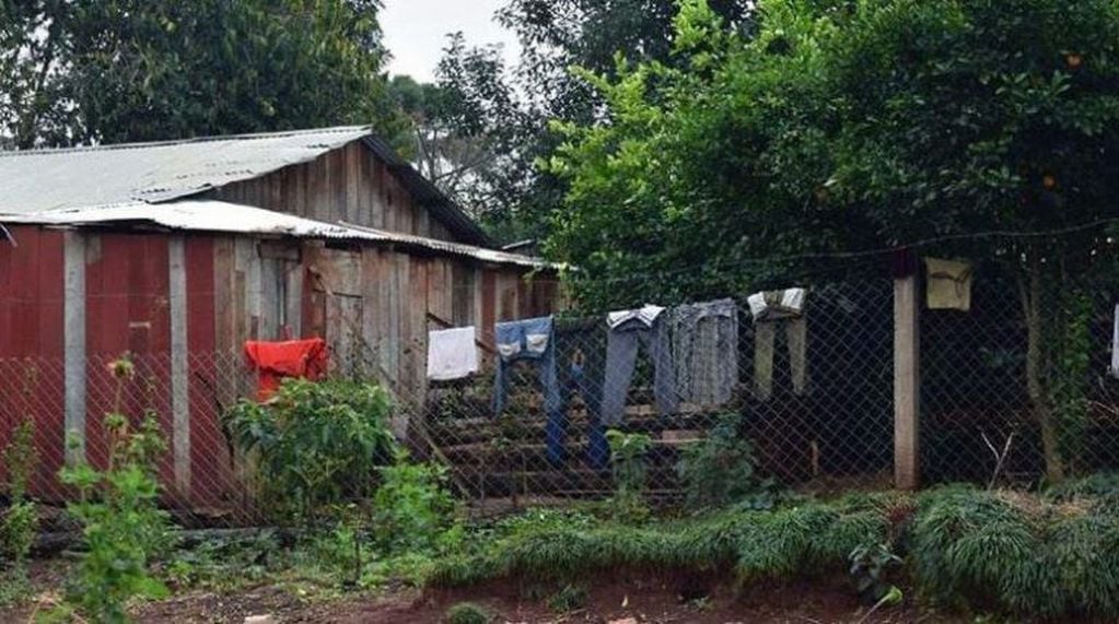 La vivienda donde encontraron el cuerpo sin vida de Raquel Dos Santos. (Foto: Misiones Online)