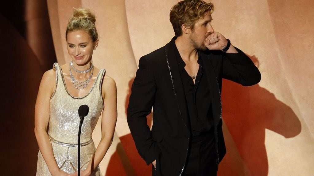 Ryan Gosling y Emily Blunt en los Óscars 2024.