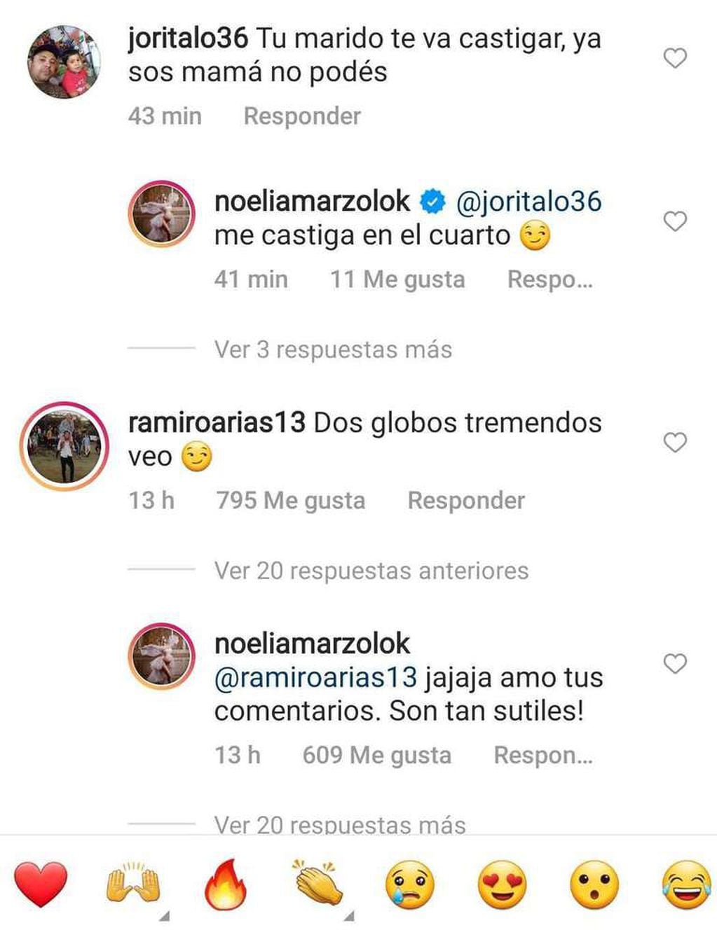 Los divertidos comentarios de Noelia Marzol y su marido