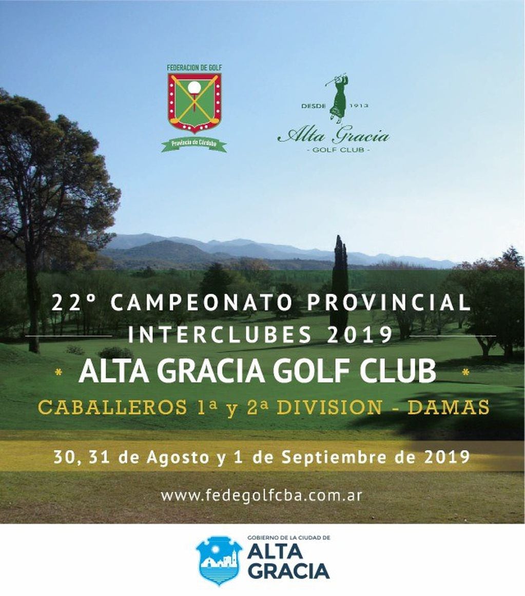 Alta Gracia sede del 22º Campeonato Provincial de Interclubes 2019.