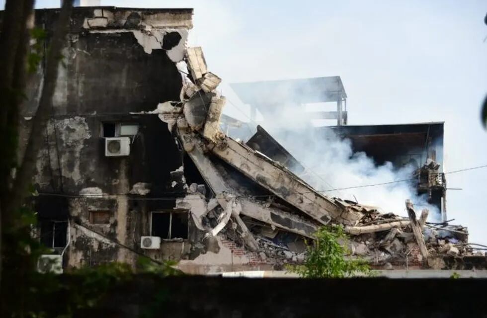 Así quedó la Municipalidad de Barranqueras tras el incendio.