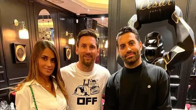 Antonela Roccuzzo y Lionel Messi cenaron en César Restaurant