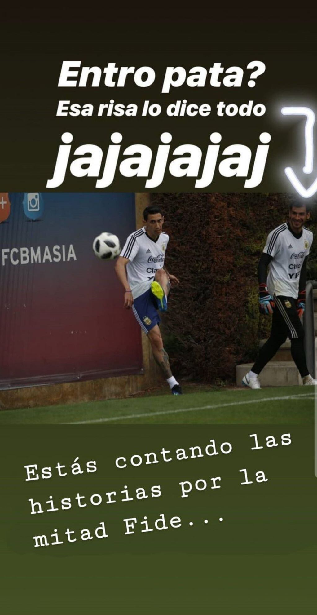 Nahuel Guzmán en un entrenamiento de la Selección. (@nahuelguzman111)