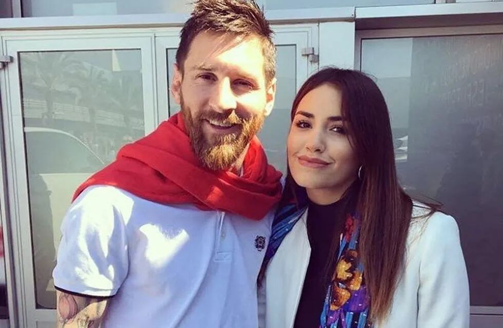 Lali Espósito junto a Lionel Messi.