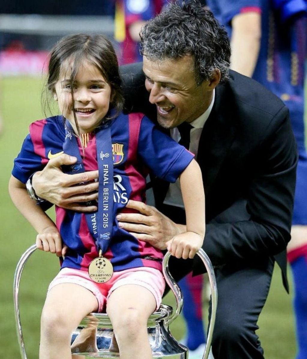 Luis Enrique Martínez García y su hija Xana (Foto: Instagram)