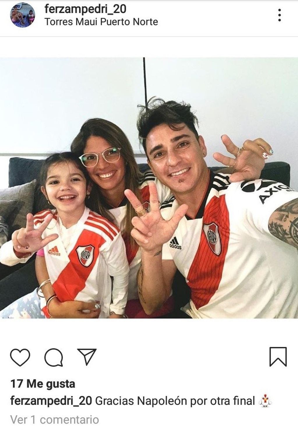 La selfie apareció en la cuenta de Instagram del goleador. (@ramaferreyra13)