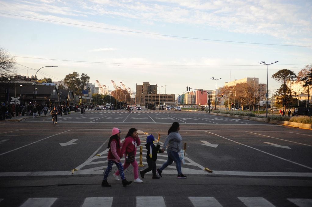 Las calles de Buenos Aires en medio del paro de colectivos.