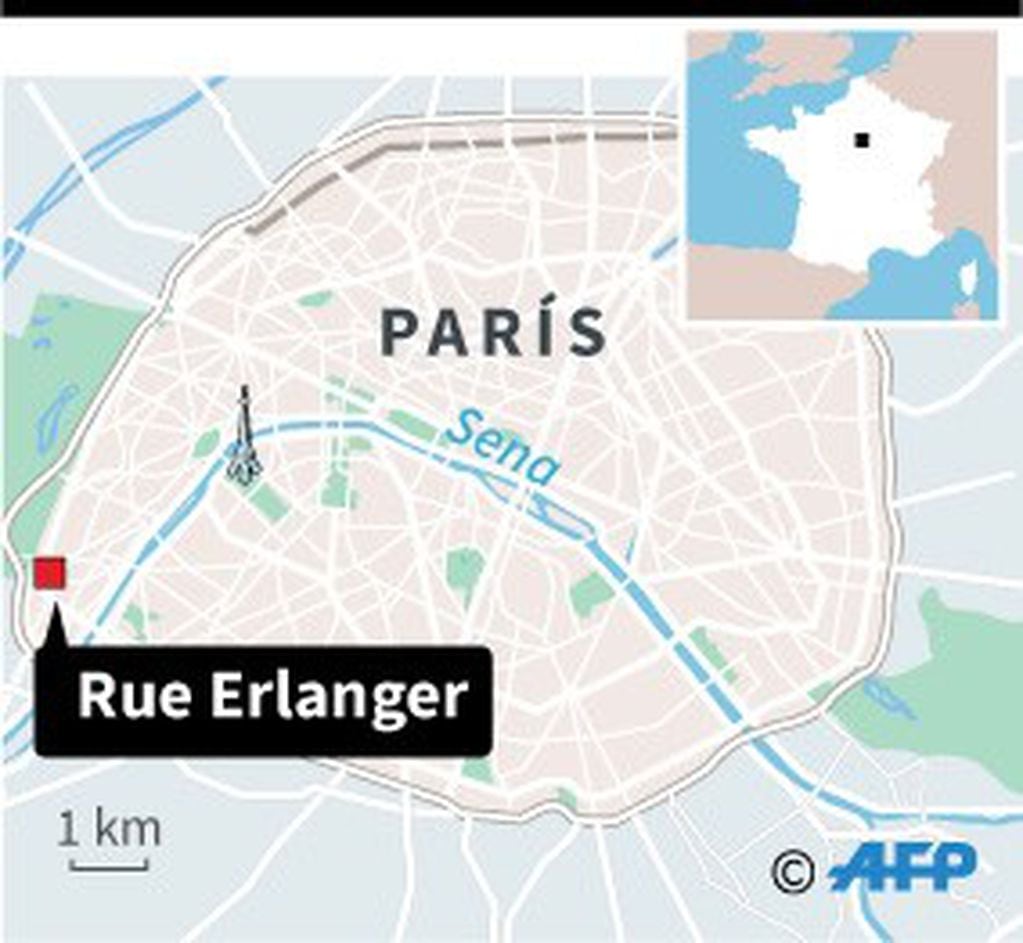 Localización del incendio en la París. (AFP).