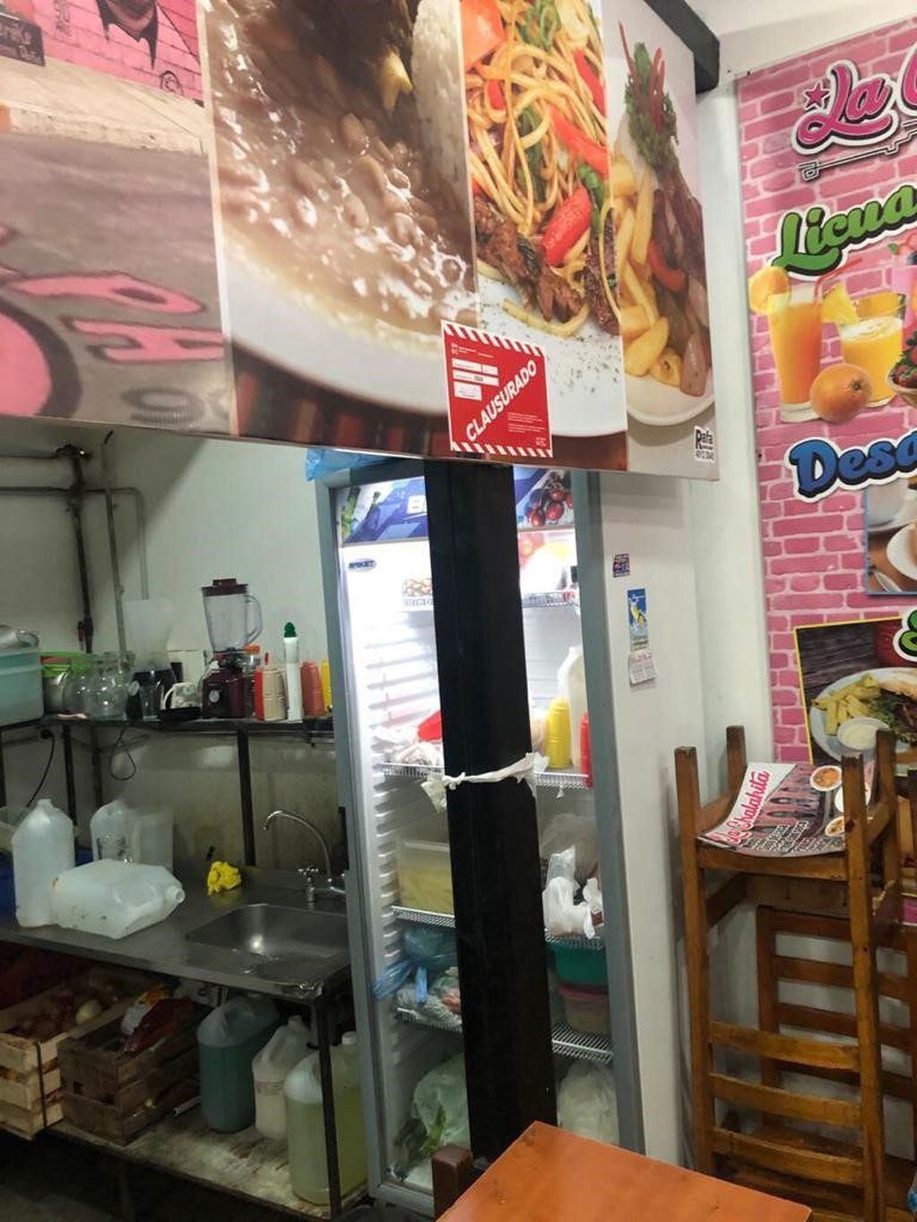 El local gastronómico que fue clausurado luego del operativo en Balvanera (Fotos: Policía Seguridad)