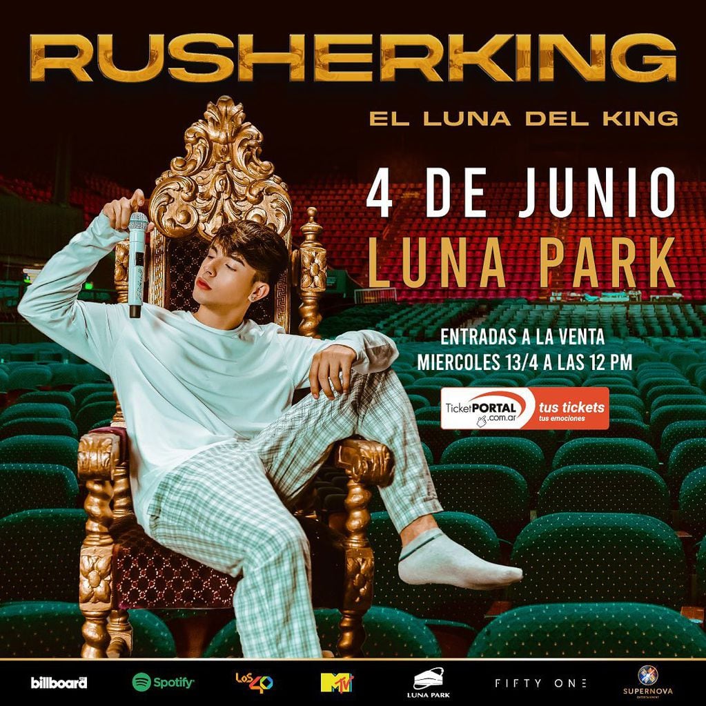 Rusherking se presenta en el Luna Park.