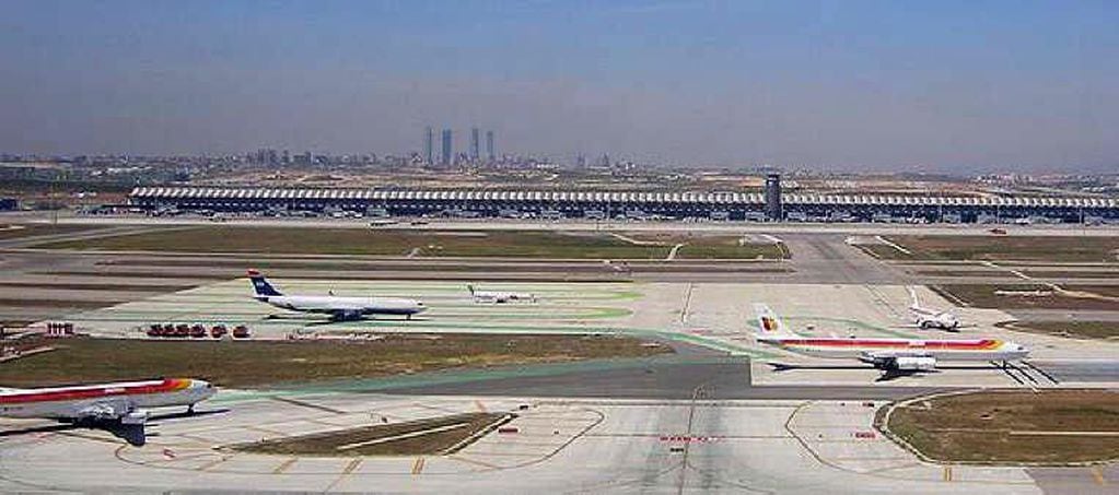El aeropuerto Madrid-Barajas. 