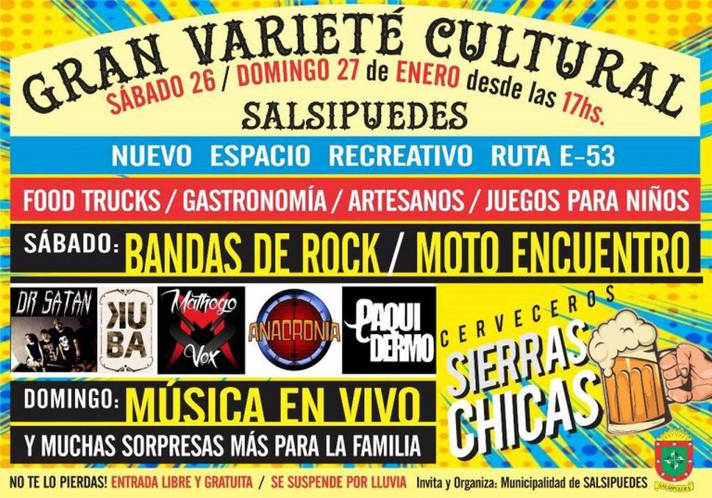 Gran Varieté Cultural en Salsipuedes