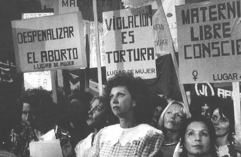 Marcha feminista en Argentina.