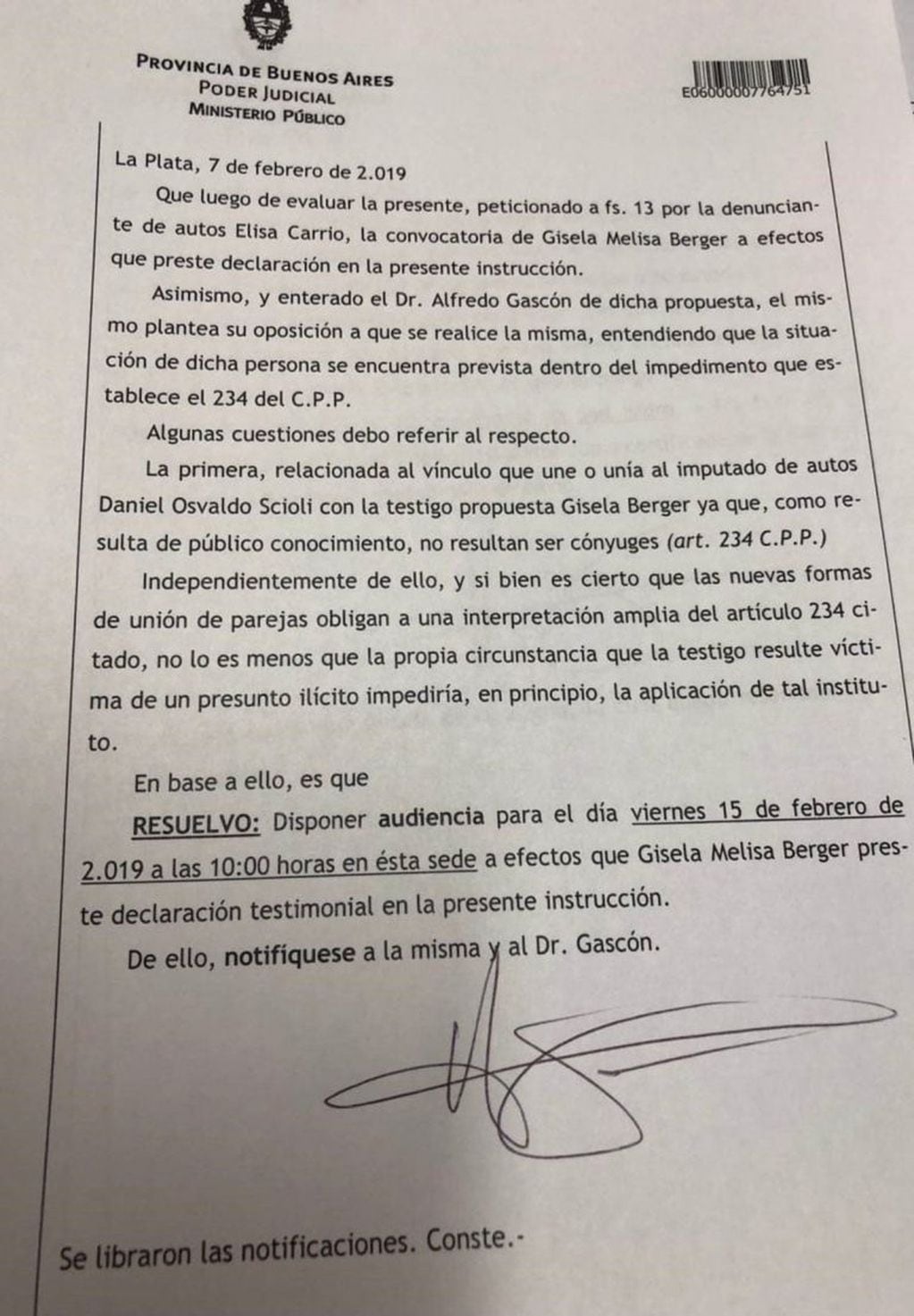 La resolución del fiscal Garganta (Foto: Clarín)