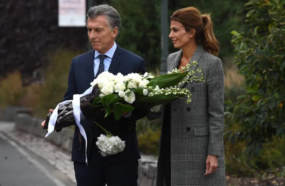 Mauricio Macri le rindió homenaje a los argentinos muertos en Nueva York. Foto: AFP.
