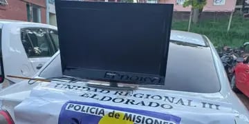 Eldorado: huía con un televisor robado y fue detenido