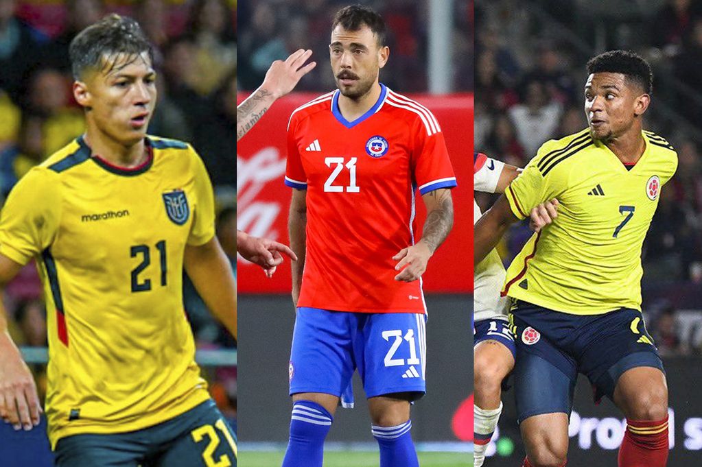 Franco selección de Ecuador ,Catalán Selección de Chile y Valoyes Selección de Colombia