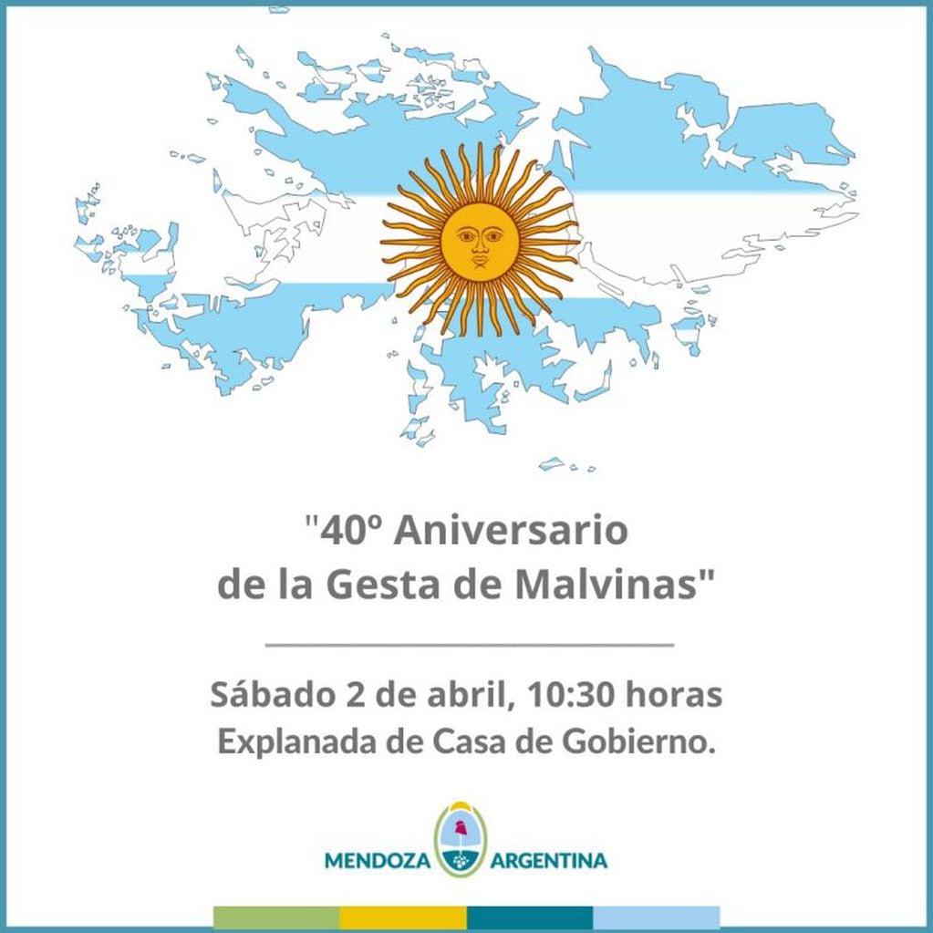 Flyer de invitación del Gobierno de Mendoza.